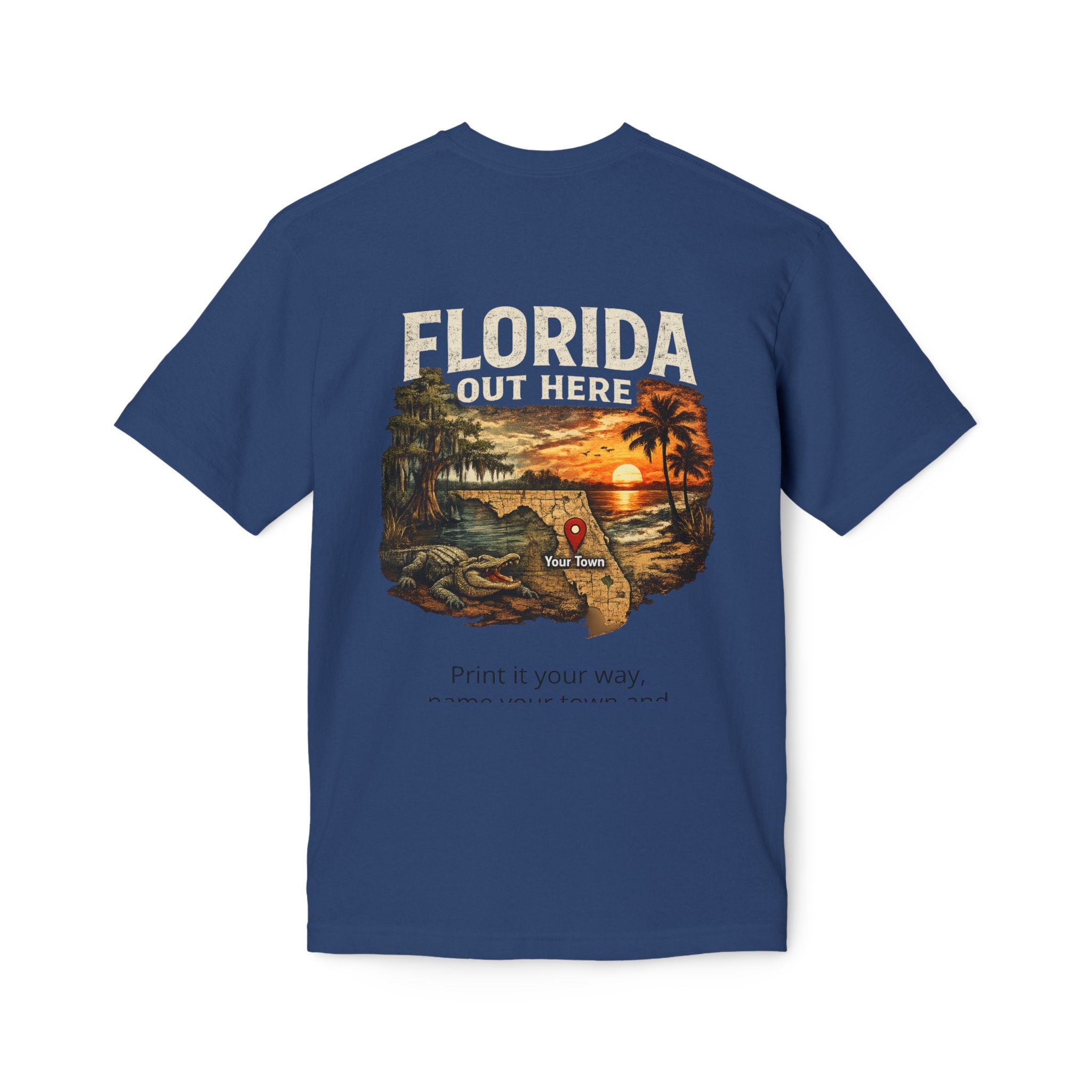 Florida Out Here Customized T-Shirt — "Florida Out Here" Vintage Beach Tee