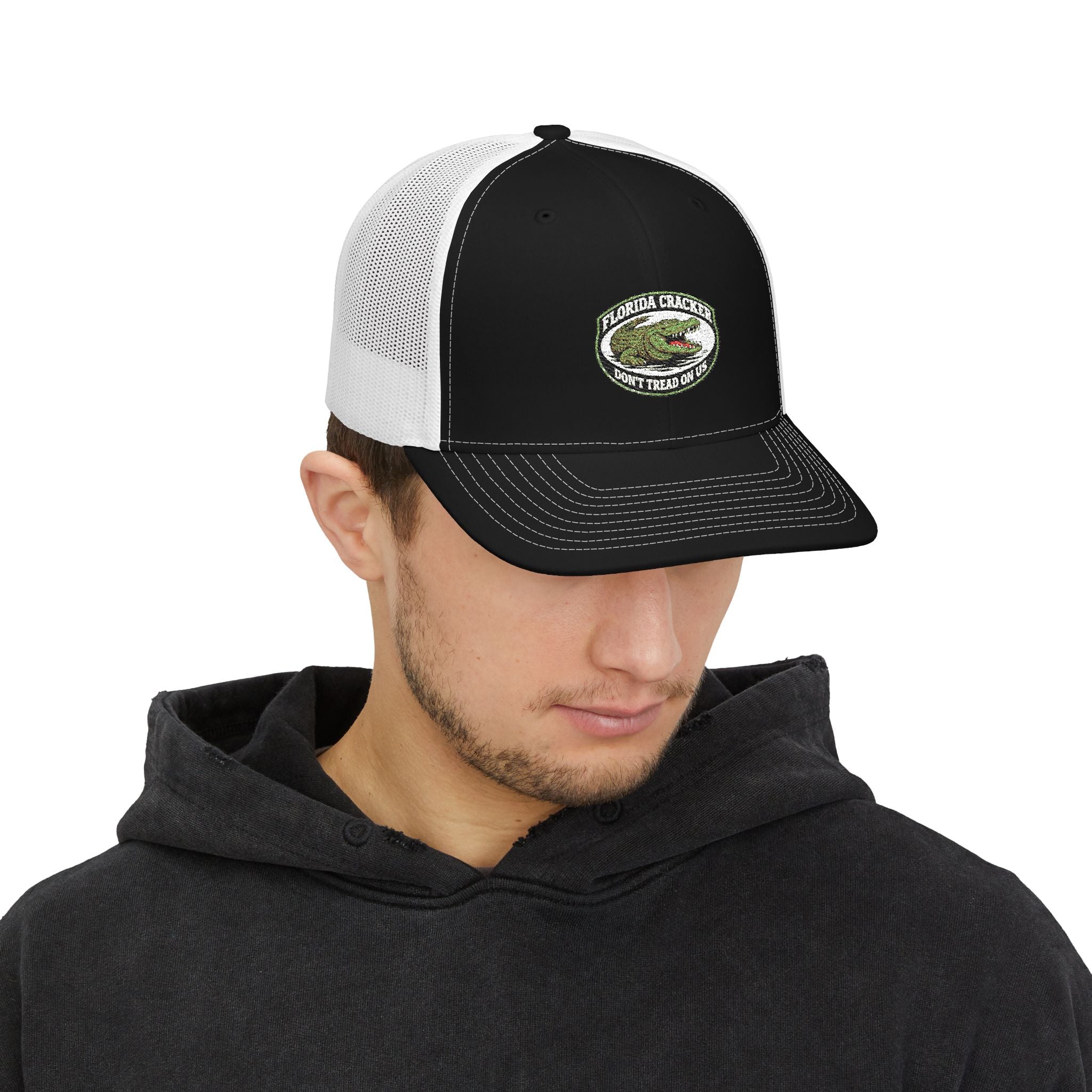 Trucker Cap — Embroidered 'Florida Gator Don't Tread On Us' Patch Snapback
