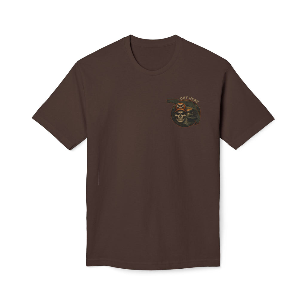 Backroads & Backwater  w/ blue wtr Skull T-Shirt — Concert, Fishing & Hunting Vibe