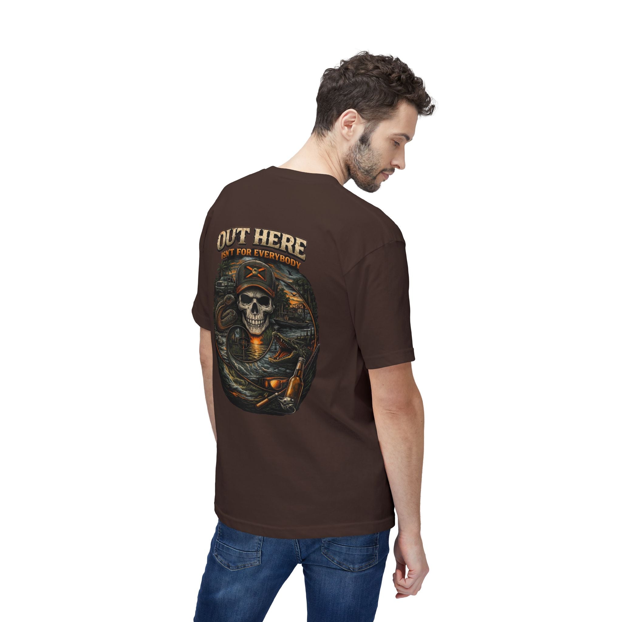Backroads & Backwater Skull T-Shirt — Concert, Fishing & Hunting Vibe