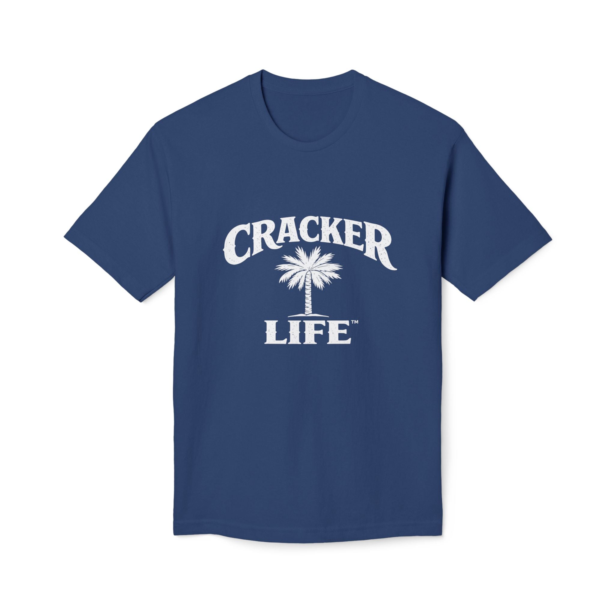 Cracked Life White T-Shirt — Retro Palm Graphic Tee