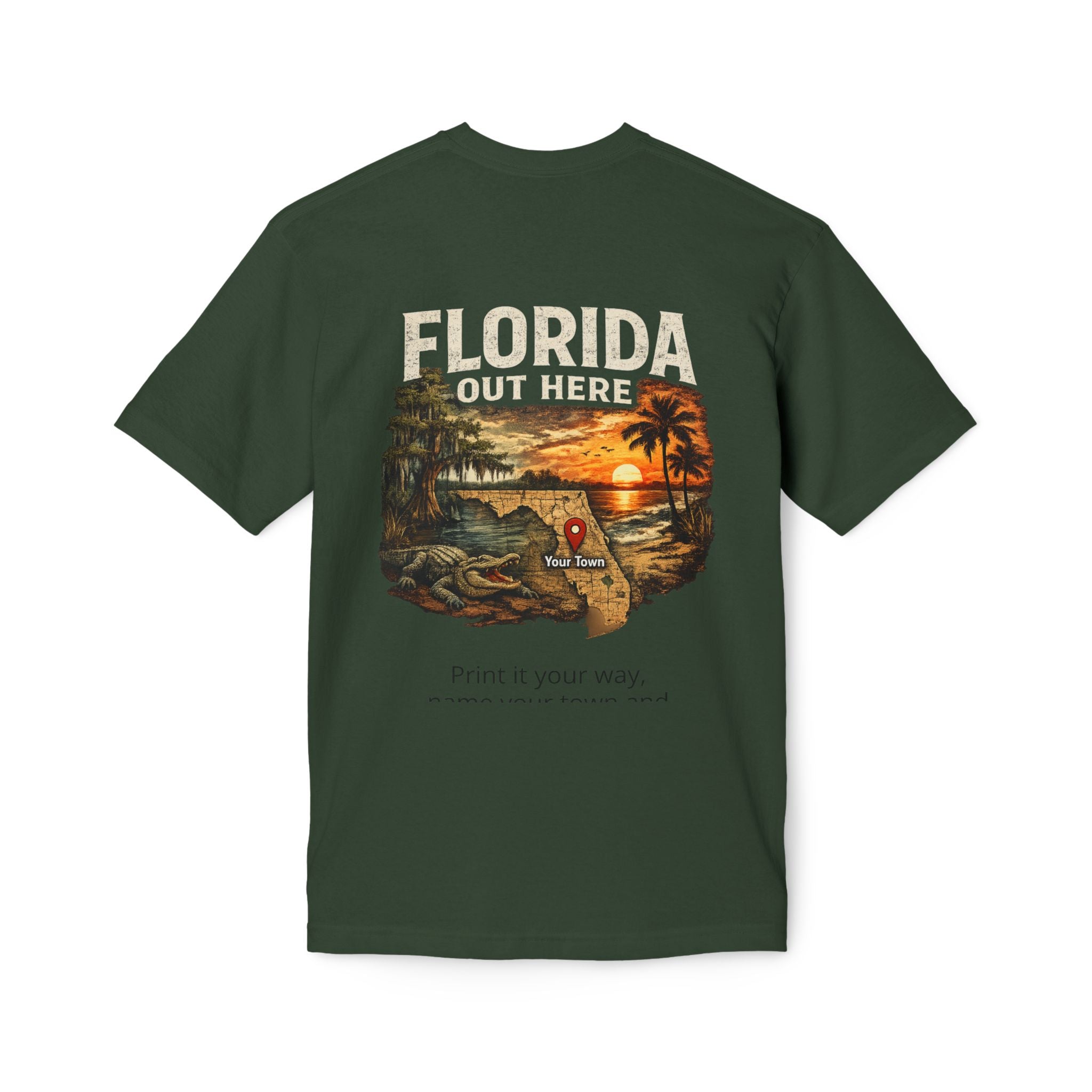 Florida Out Here Customized T-Shirt — "Florida Out Here" Vintage Beach Tee