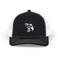Florida AF Skull Cowboy Snapback Trucker Cap — Backroads Country Fishing & Boating Embroidered Hat