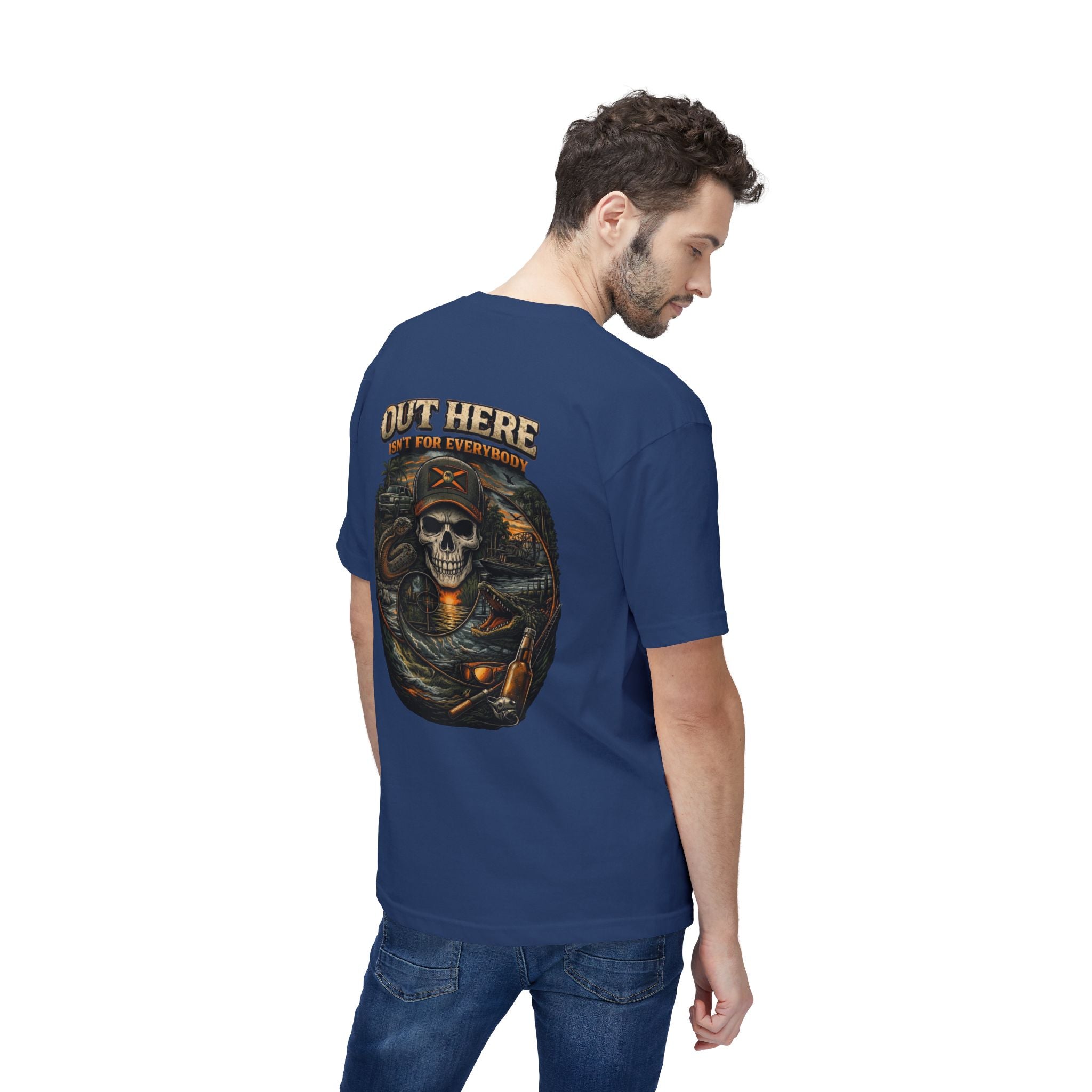 Backroads & Backwater Skull T-Shirt — Concert, Fishing & Hunting Vibe