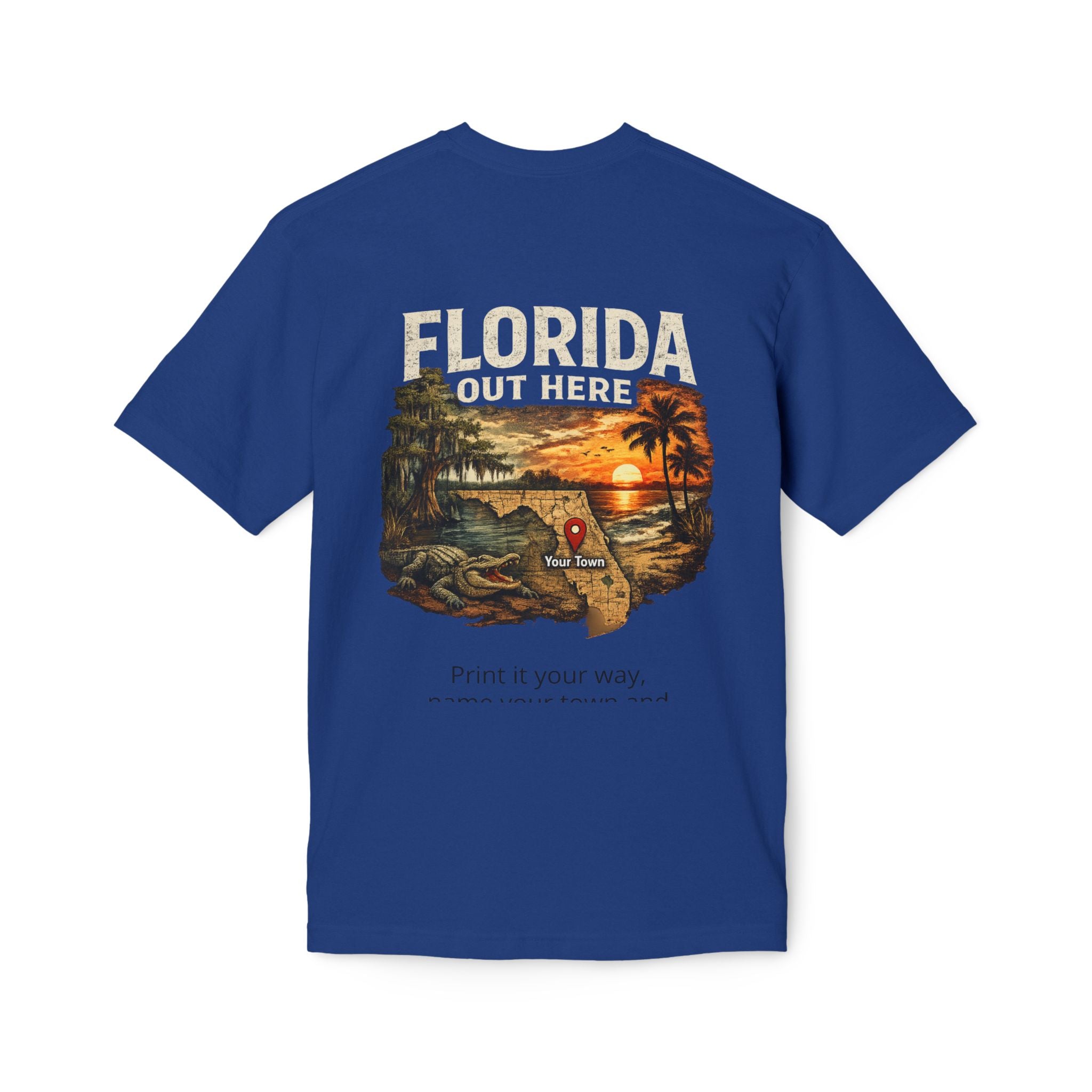 Florida Out Here Customized T-Shirt — "Florida Out Here" Vintage Beach Tee