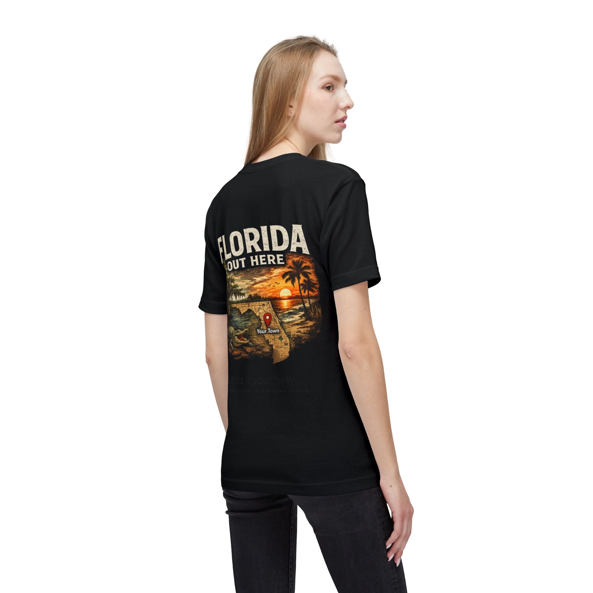 Florida Out Here Customized T-Shirt — "Florida Out Here" Vintage Beach Tee