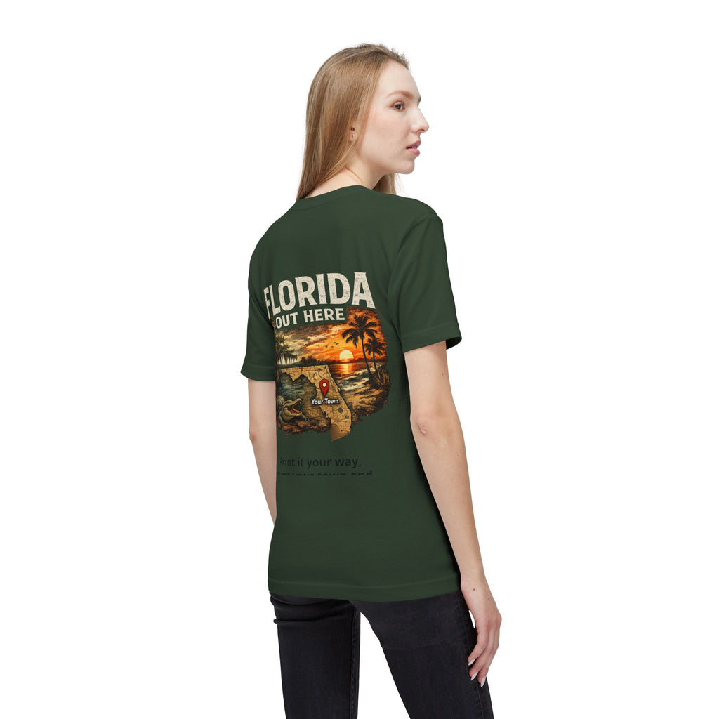 Florida Out Here Customized T-Shirt — "Florida Out Here" Vintage Beach Tee