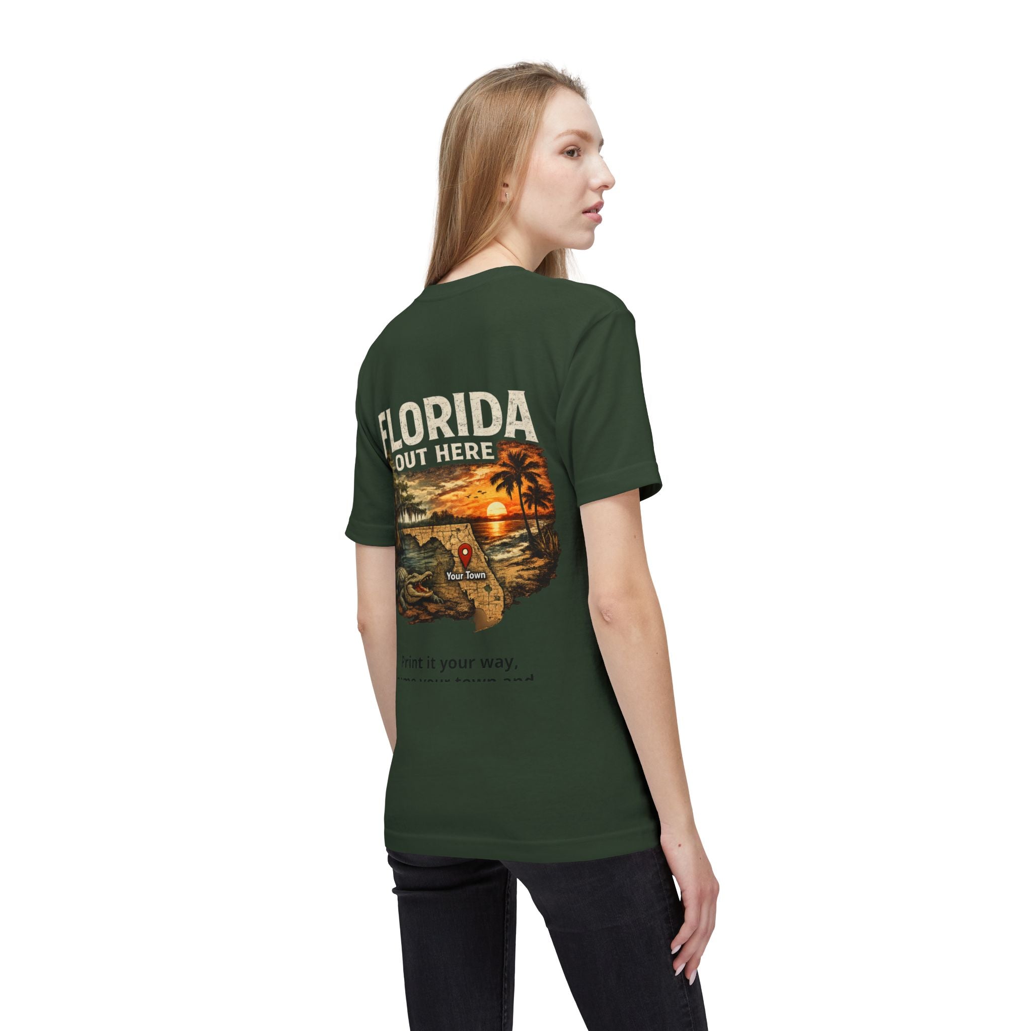 Florida Out Here Customized T-Shirt — "Florida Out Here" Vintage Beach Tee