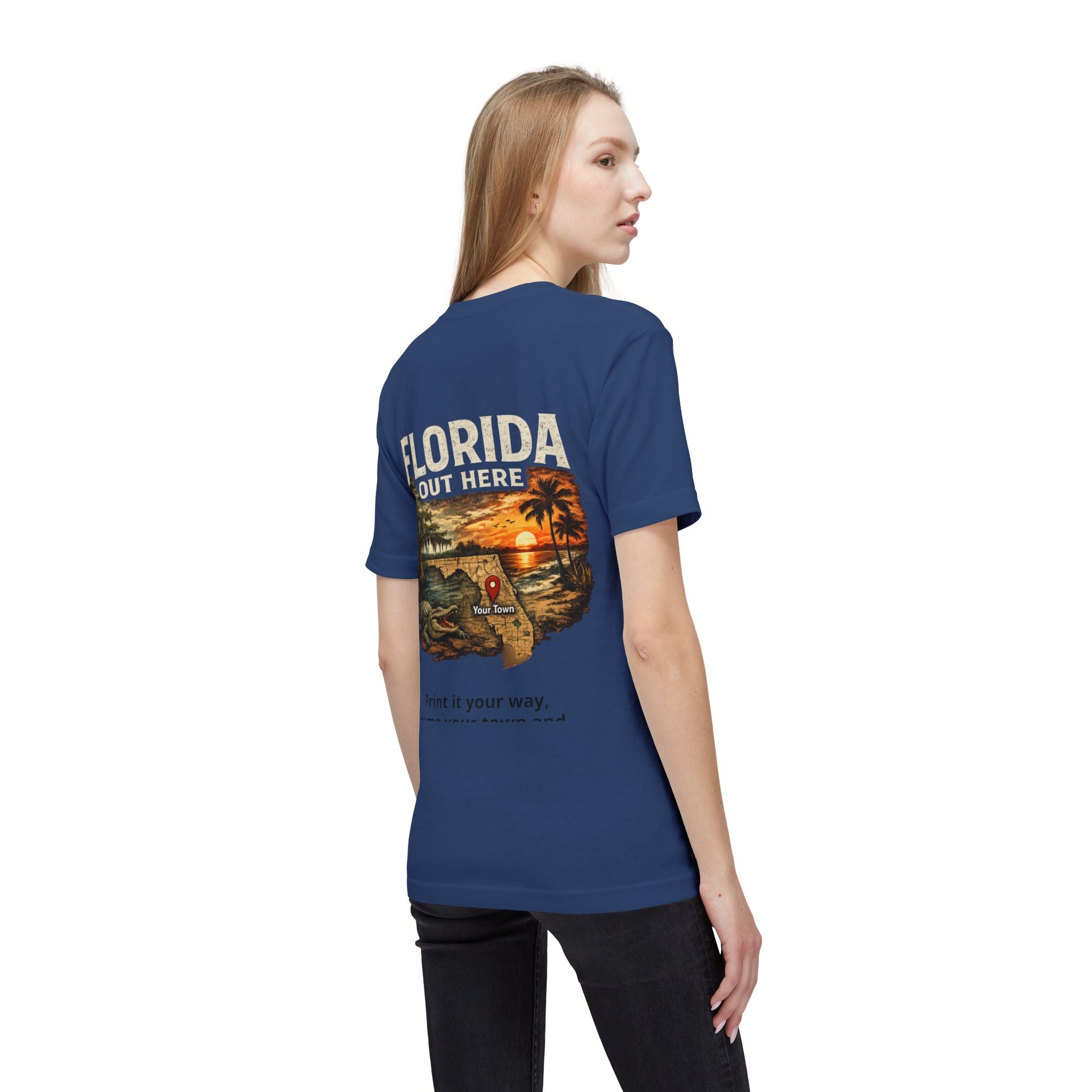 Florida Out Here Customized T-Shirt — "Florida Out Here" Vintage Beach Tee