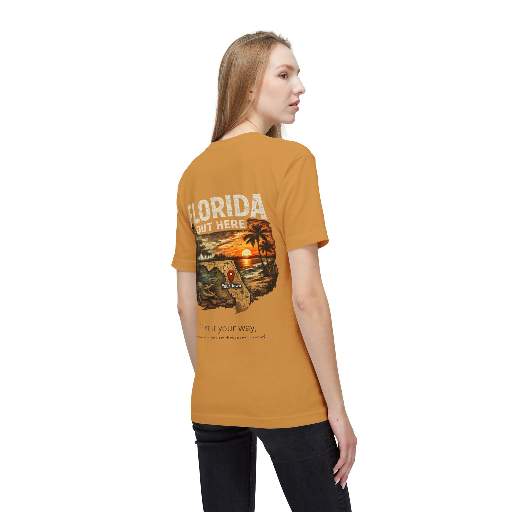 Florida Out Here Customized T-Shirt — "Florida Out Here" Vintage Beach Tee