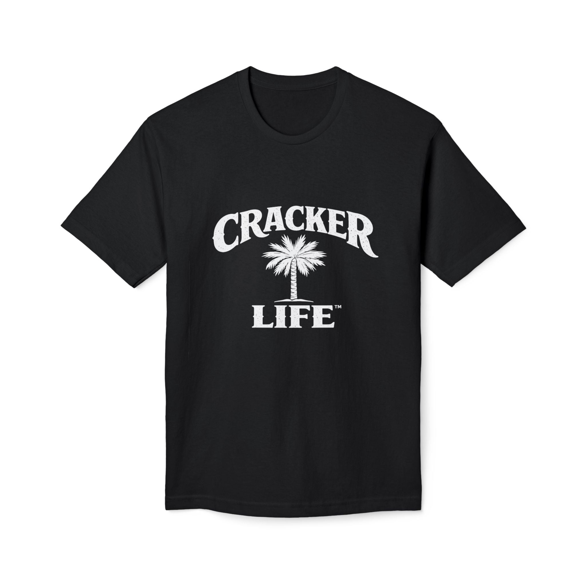 Cracked Life White T-Shirt — Retro Palm Graphic Tee