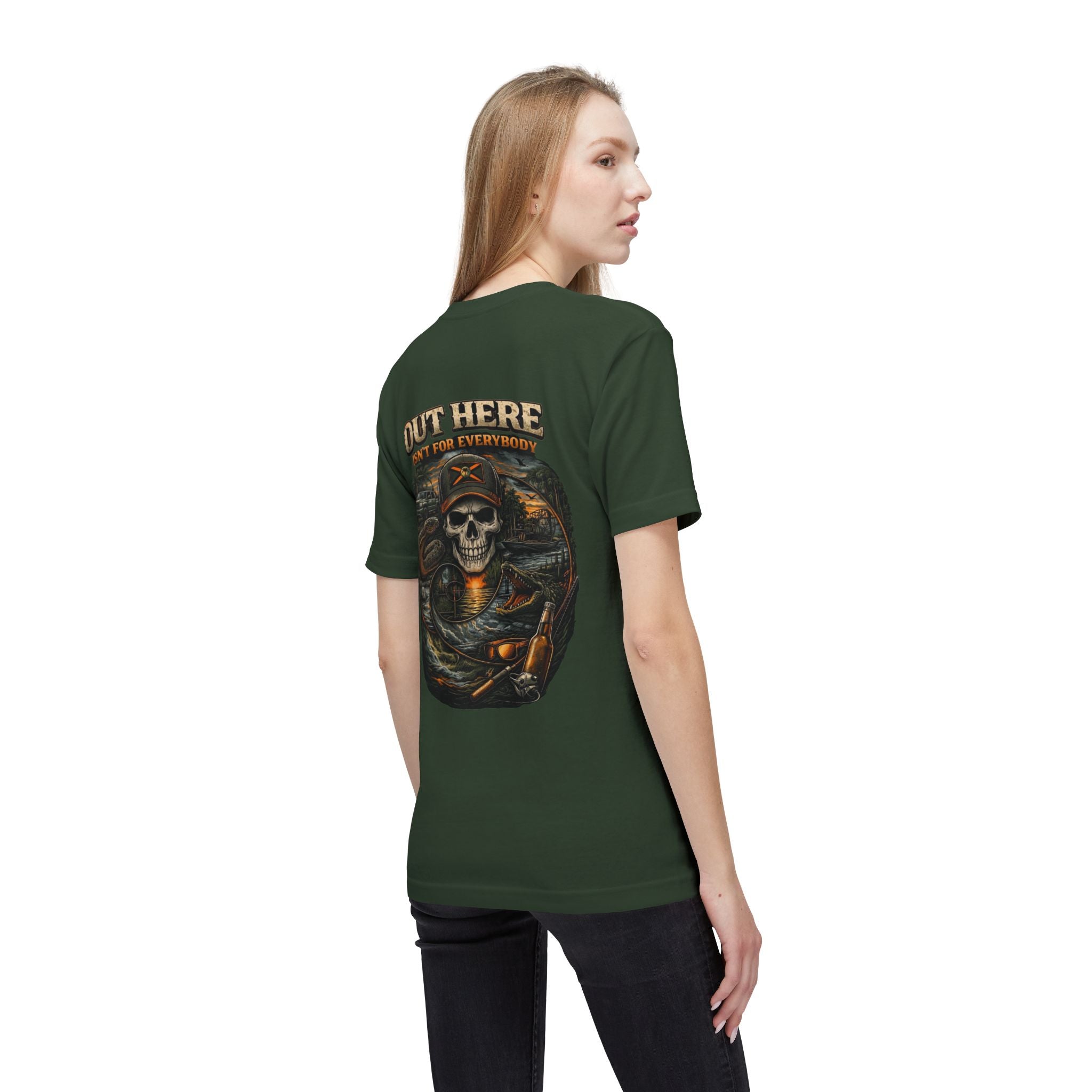 Backroads & Backwater Skull T-Shirt — Concert, Fishing & Hunting Vibe